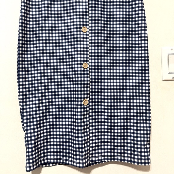 NWT Zara Gingham Blue Bodycon Dress Women’s M - Picture 9 of 10